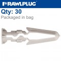 PLASTIC TOGGLES FOR DRYWALL 30 PER BAG WITH SCREWS